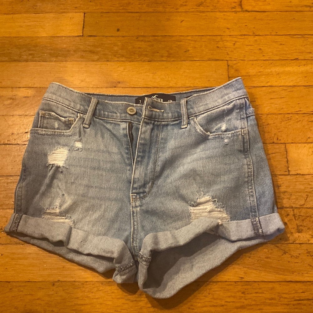 Hollister high rise jean shorts